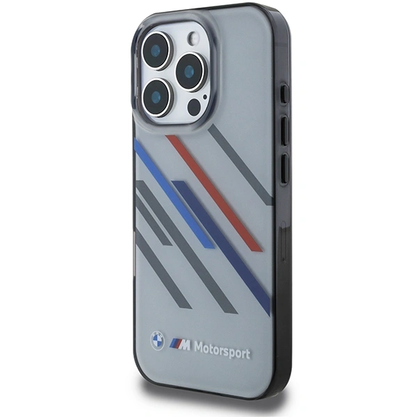 BMW BMHCP16L23HTRAG Apple iPhone 16 Pro hardcase Motorsport IML Random Stripes grey