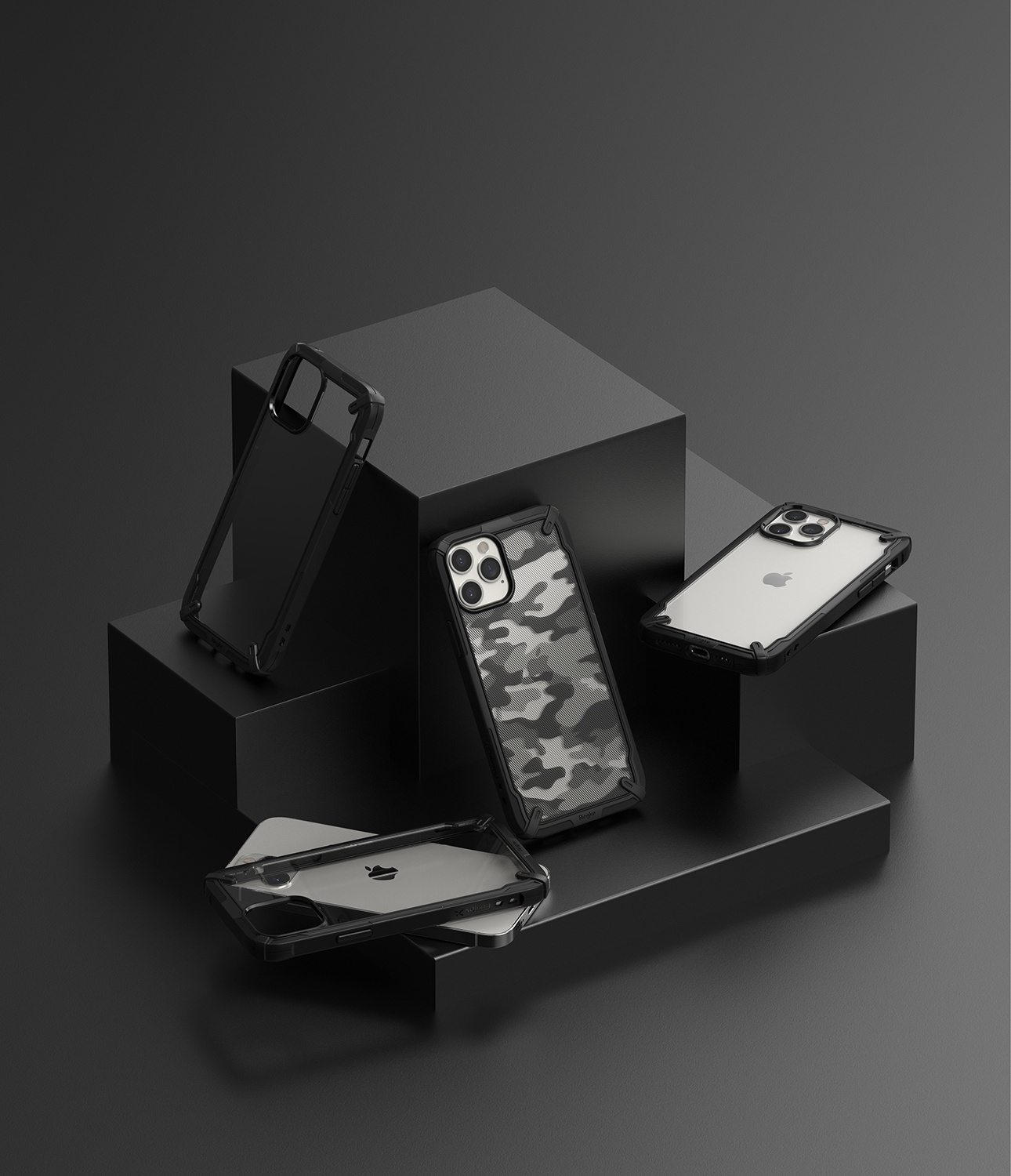 Ringke Fusion-X Design Apple iPhone 12 Pro Max Camo Black
