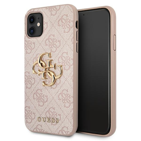 Guess GUHCN614GMGPI Apple iPhone 11 pink hardcase 4G Big Metal Logo