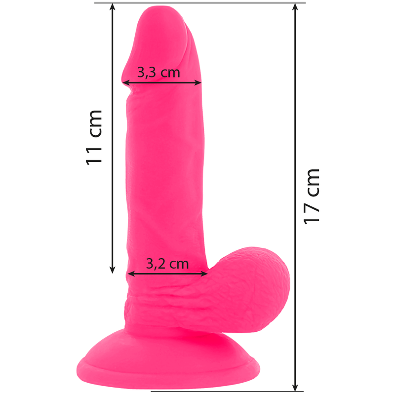 DIVERSIA - FLEXIBLE VIBRATING DILDO 17 CM - PINK