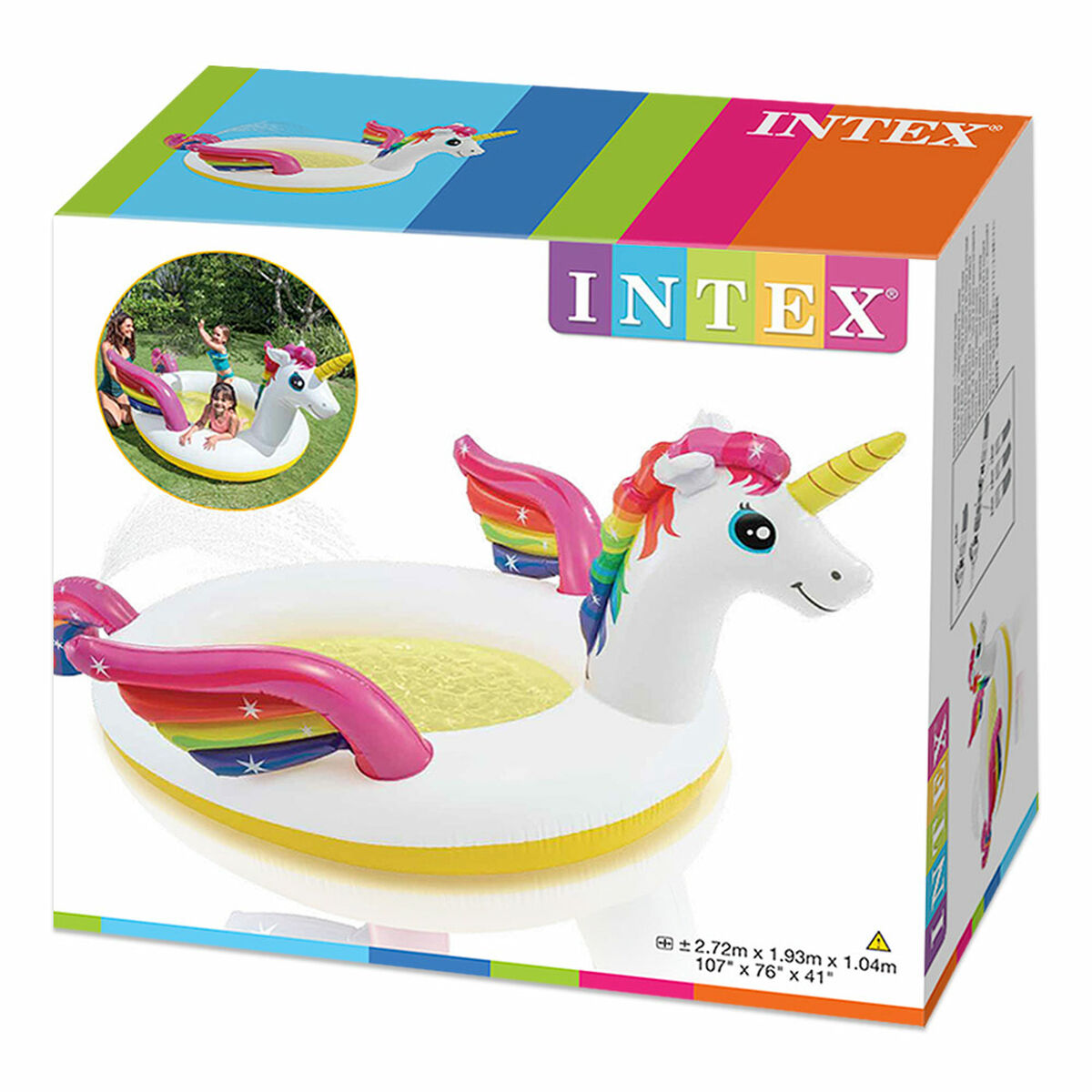 Inflatable Paddling Pool for Children Intex Unicorn 27,2 x 10,4 x 19,3 cm 151 L (4 Units)