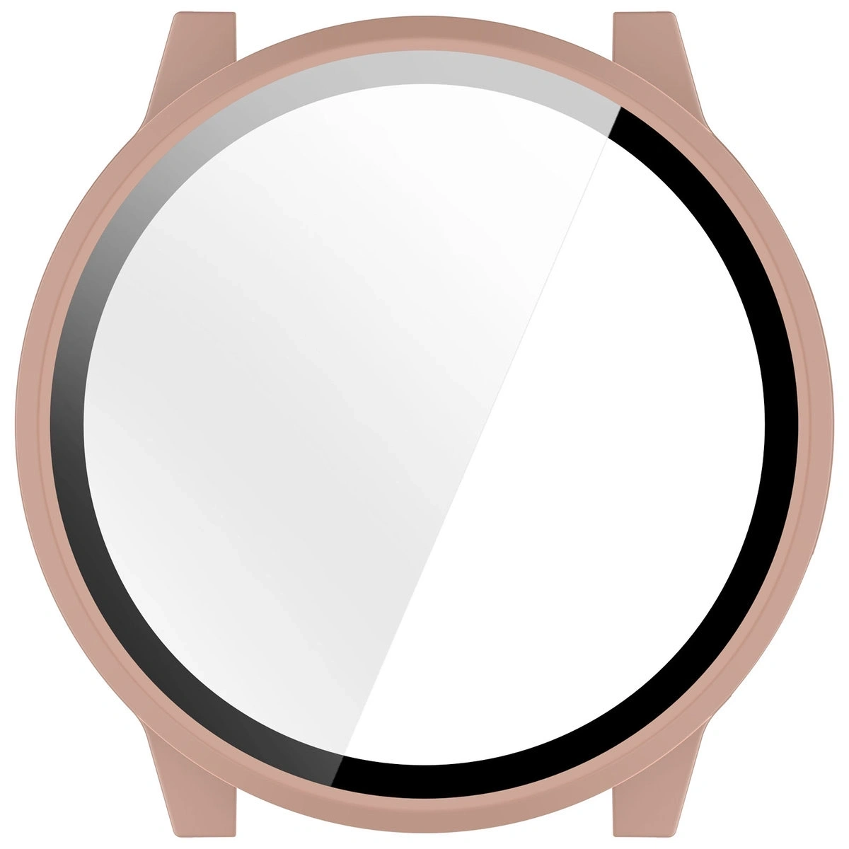 Etui ze szkłem do zegarka Bizon Case+Glass Watch do Garmin Venu 4 41mm różowe