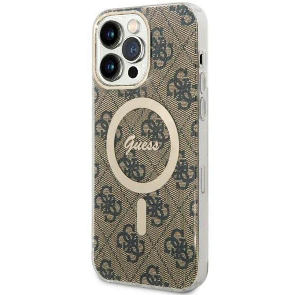 Guess GUHMP14XH4STW Apple iPhone 14 Pro Max brown hardcase 4G MagSafe