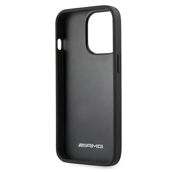 Mercedes AMG AMHCP13LGSEBK Apple iPhone 13 Pro black hardcase Leather Debossed Lines