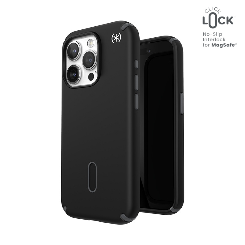 Speck Presidio2 Pro ClickLock & MagSafe Apple iPhone 15 Pro (Black/Slate Grey/White)