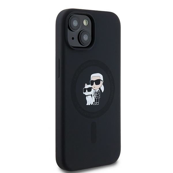 Karl Lagerfeld KLHMP15MSCMKCRHK Apple iPhone 15 Plus / 14 Plus hardcase Silicone Karl & Choupette MagSafe black