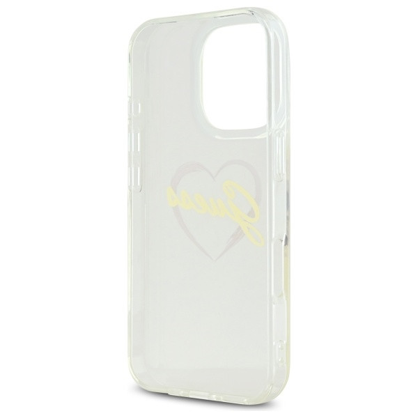 Etui Guess do Apple iPhone 16 Pro hardcase IML Heart przeźroczysty
