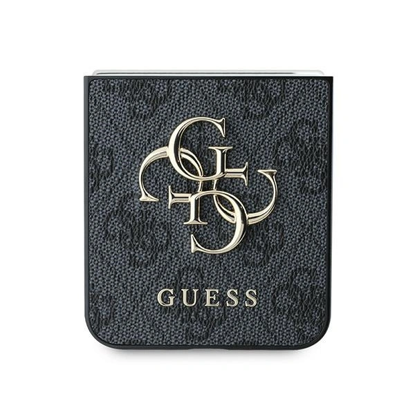 Case Guess GUHCZF64GMGGR Samsung Galaxy Z Flip6 Leather 4G Metal Logo black/black