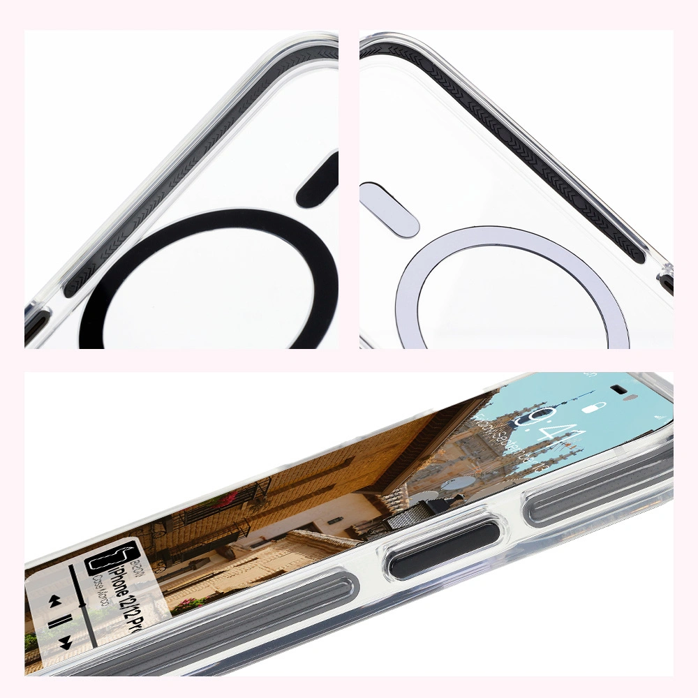 Bizon Case Marco Apple iPhone 12 Pro / 12 clear with black frame