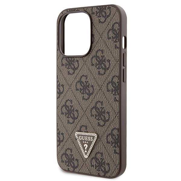 Guess GUHCP13LP4TDSCPW Apple iPhone 13/13 Pro hardcase Crossbody 4G Metal Logo brown