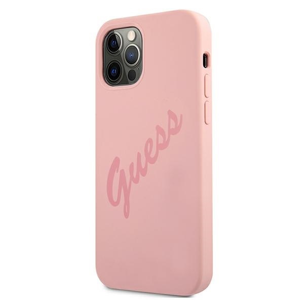 Guess GUHCP12LLSVSPI Apple iPhone 12 Pro Max pink hardcase Script Vintage