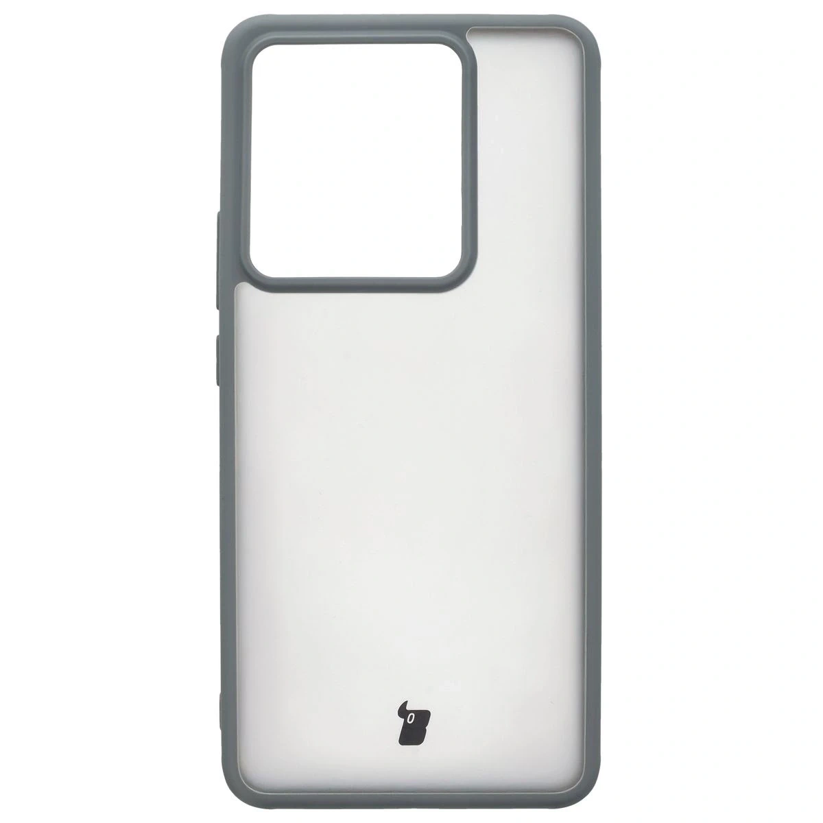 Etui Bizon Case Angelo do Realme GT 7 / 7T półprzezroczyste z szarą ramką