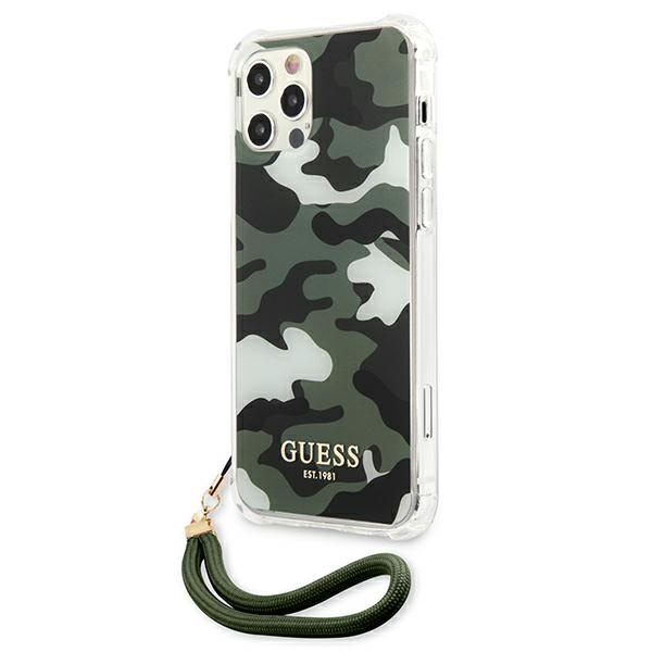 Guess GUHCP12MKSARKA Apple iPhone 12/12 Pro khaki hardcase Camo Collection