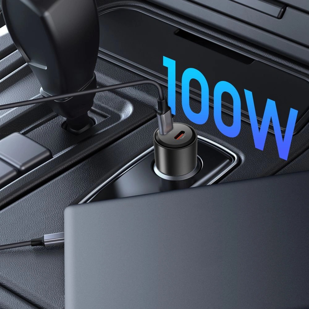 Tech-Protect CC03 2-port 2xUSB-C Car Charger PD 100W Black