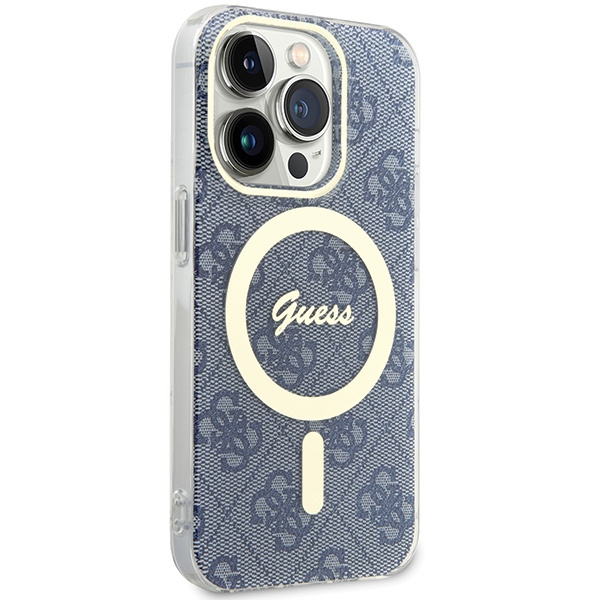 Guess GUHMP15XH4STB Apple iPhone 15 Pro Max hardcase IML 4G MagSafe blue