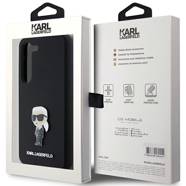 Karl Lagerfeld KLHCS23SSMHKNPK Samsung Galaxy S23 Silicone Ikonik Metal Pin black