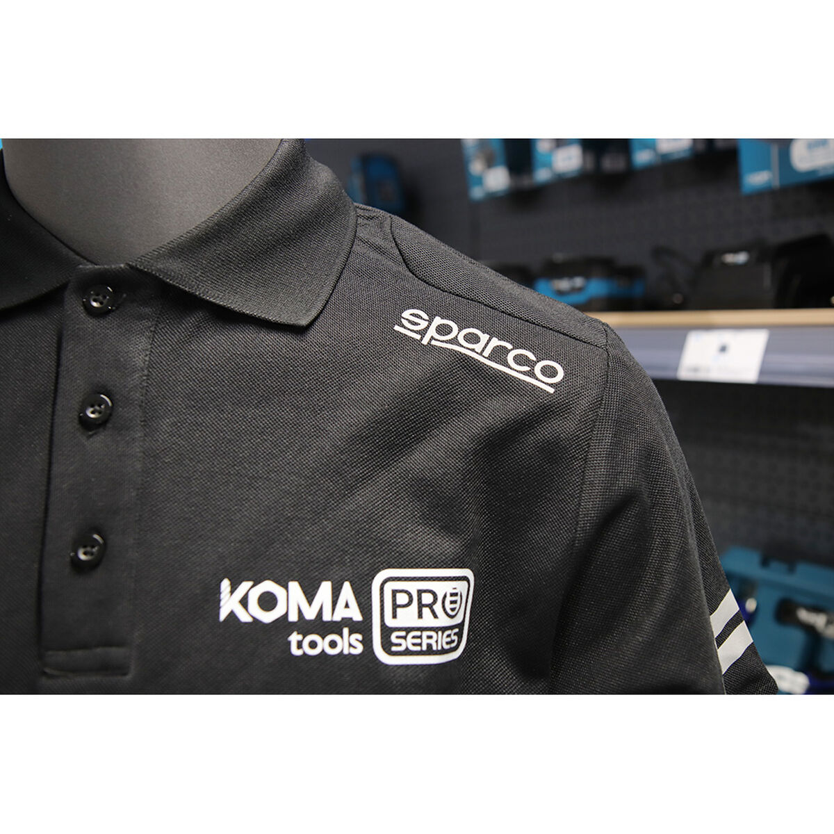 Short Sleeve Polo Shirt Sparco Koma Tools 02415nrgs