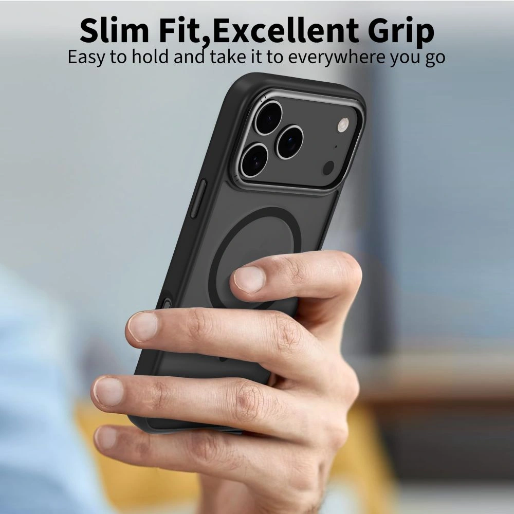 Tech-Protect MagEdge MagSafe Case for Apple iPhone 17 Pro Matte Black/Gunmetal