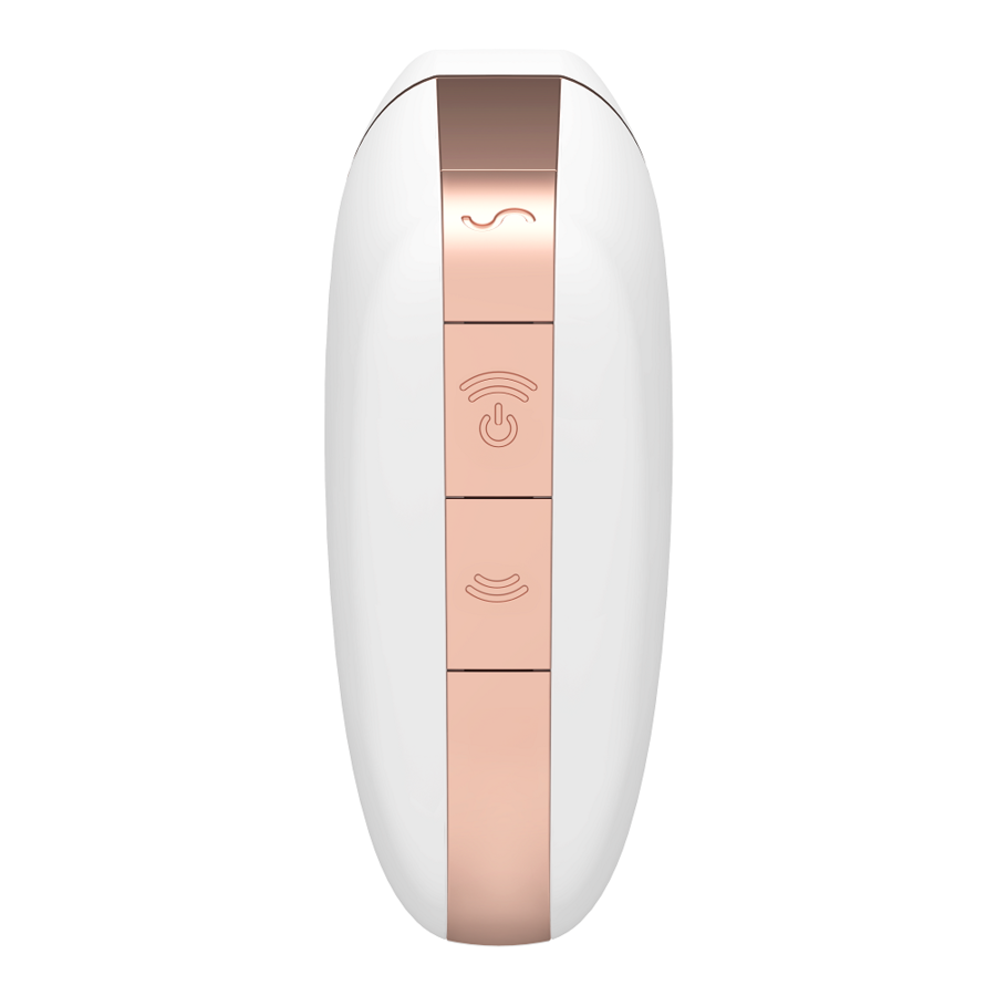 SATISFYER LOVE TRIANGLE AIR PULSE STIMULATOR & VIBRATOR - WHITE