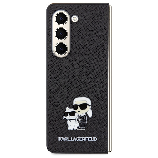 Karl Lagerfeld KLHCZFD5SAKCNPK Samsung Galaxy Z Fold5 hardcase Saffiano Karl&Choupette Pin black