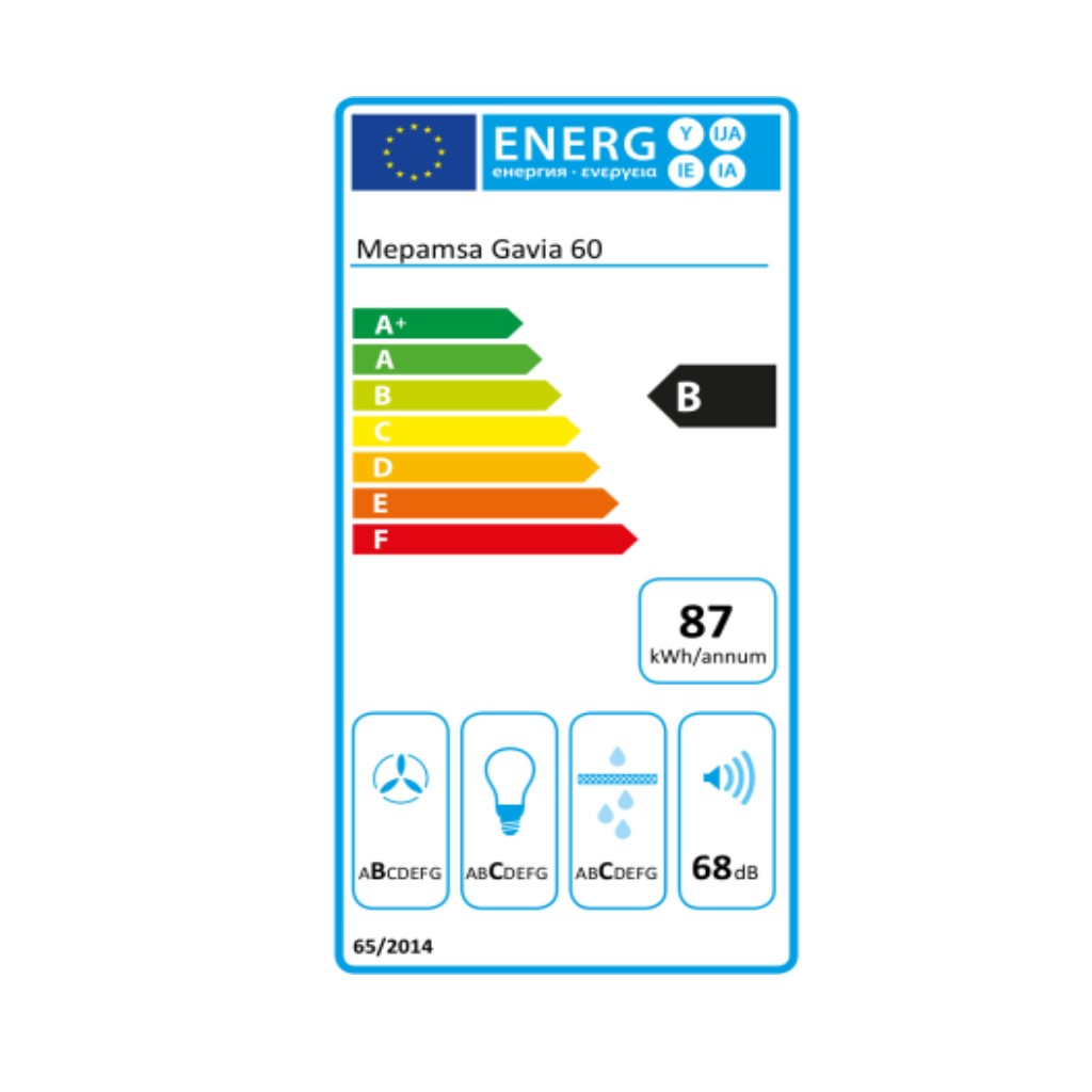 Conventional Hood Mepamsa 320.0528.013 60 cm 740 m3/h 53 dB 250W Steel B