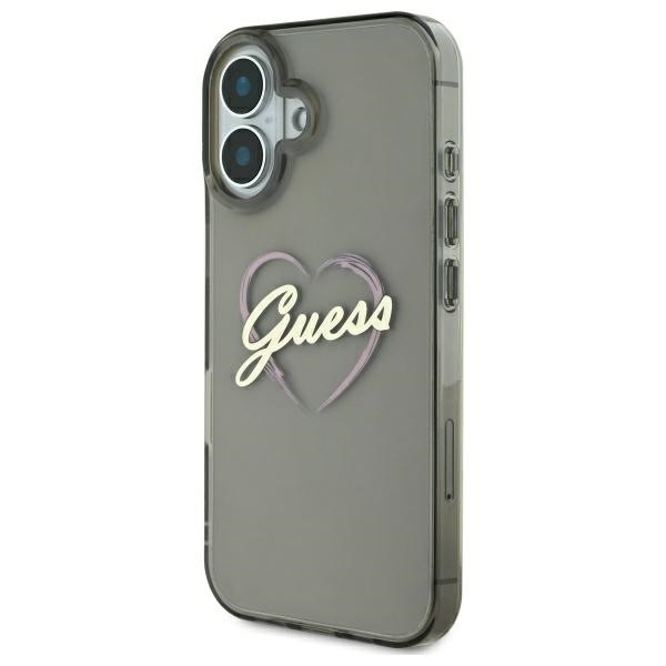 Etui Guess do Apple iPhone 16 Plus hardcase IML Heart czarny