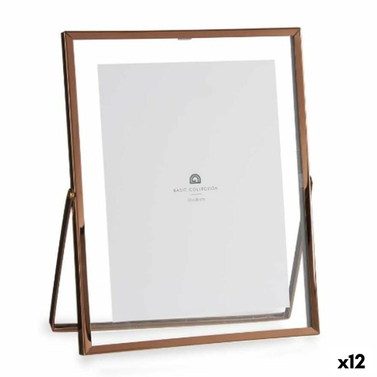Photo frame Copper Metal Glass Plastic 20,5 x 1 x 25,2 cm (12 Units)