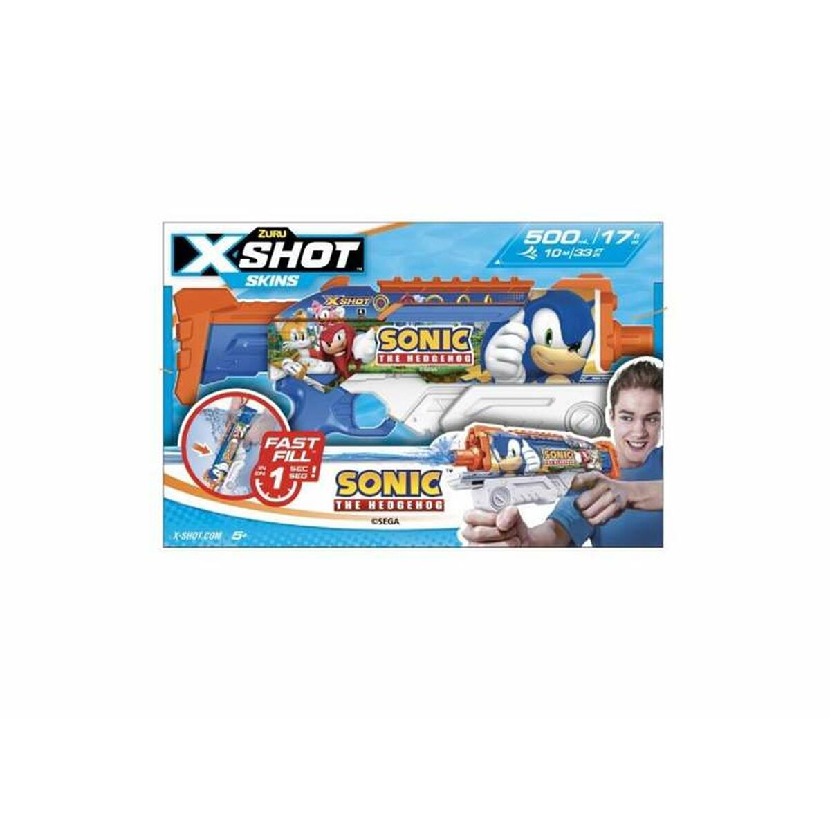 Wasserpistole Sonic X-Shot Skins Hyperload 35 x 6 x 23 cm