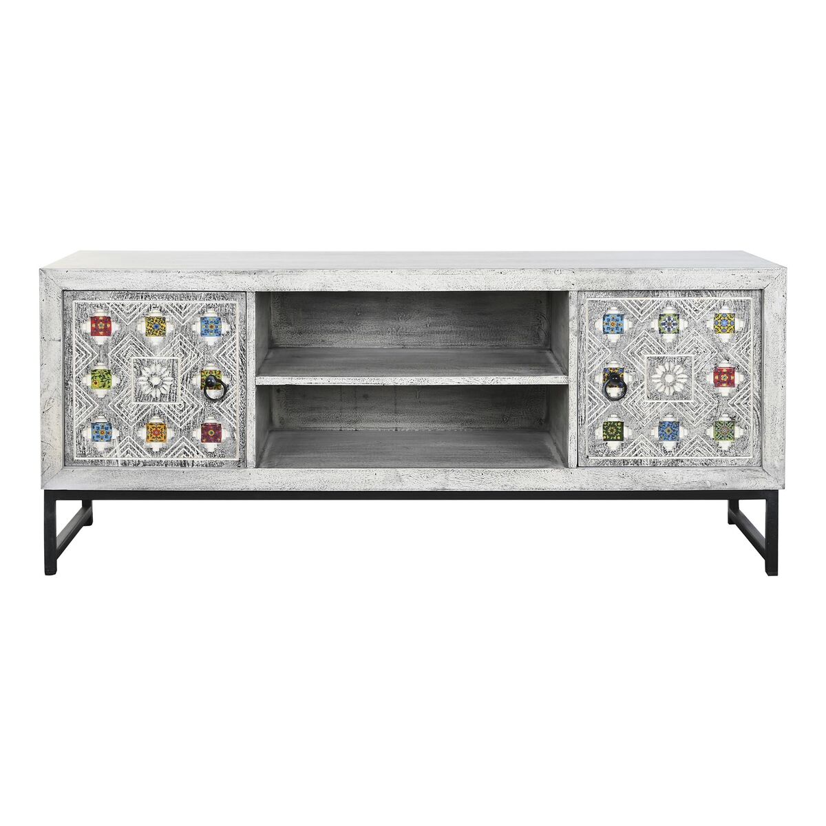 TV furniture DKD Home Decor Ceramic Mango wood (130 x 40 x 56 cm)