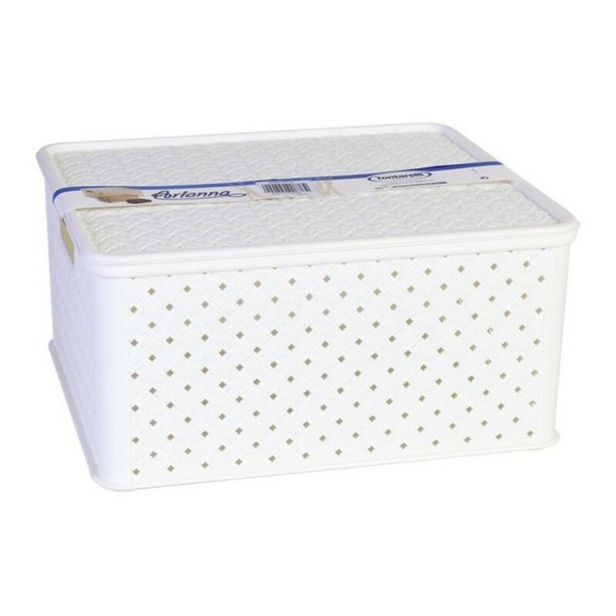 Storage Box with Lid Tontarelli 13 L Plastic (33 X 29 x 16 cm)