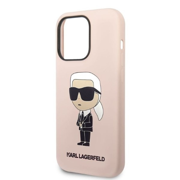 Karl Lagerfeld KLHCP14XSNIKBCP Apple iPhone 14 Pro Max hardcase pink Silicone Ikonik