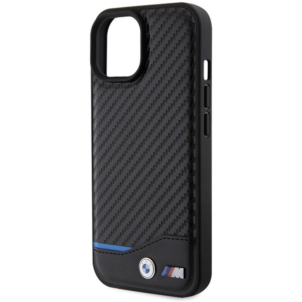 BMW BMHCP15S22NBCK Apple iPhone 15 Leather Carbon black