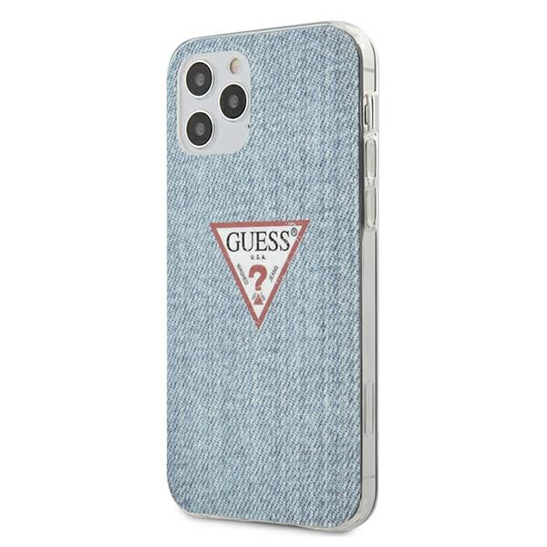 Guess GUHCP12MPCUJULLB Apple iPhone 12/12 Pro light blue hardcase Jeans Collection