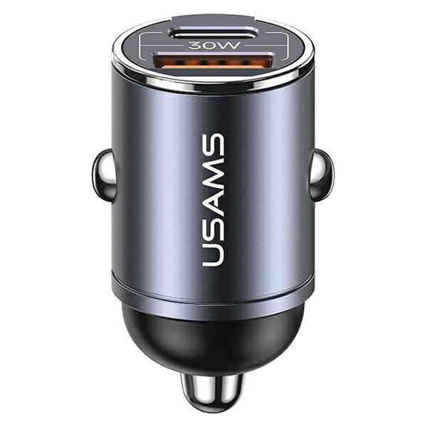 USAMS C38 USB-A, USB-C 30W PD Fast Charge car charger tarnish 