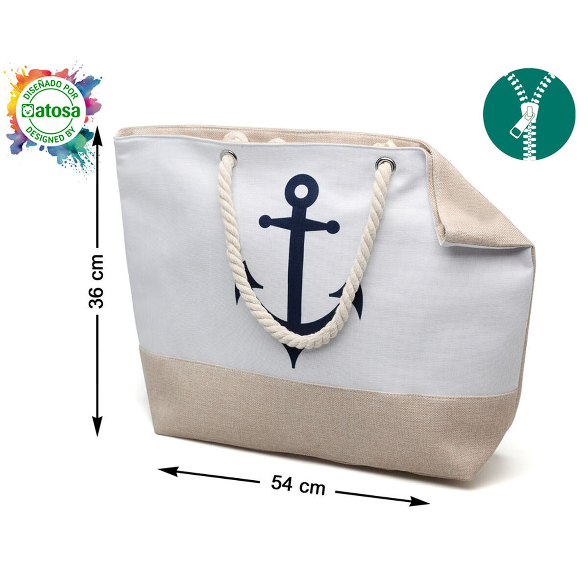 Beach Bag 54 x 36,5 x 14 cm Anchor