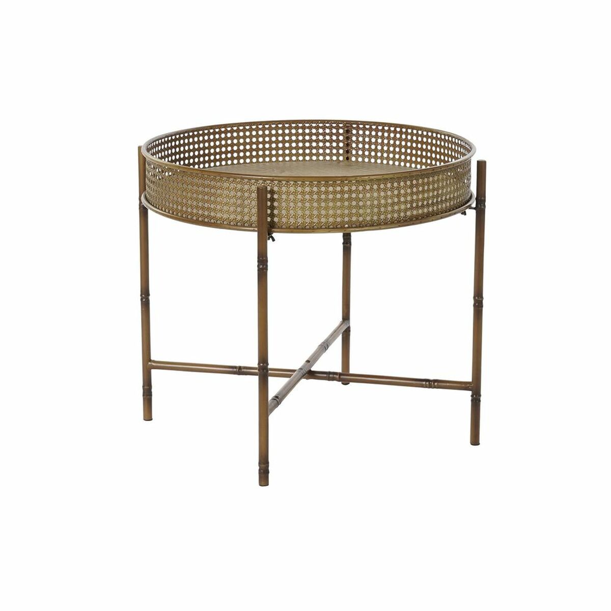 Side table DKD Home Decor 59 x 59 x 50 cm Natural Metal