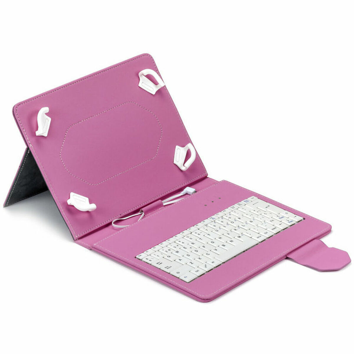 Bluetooth Keyboard with Support for Tablet Maillon Technologique MTKEYUSBPINK 9,7" - 10,2" Pink