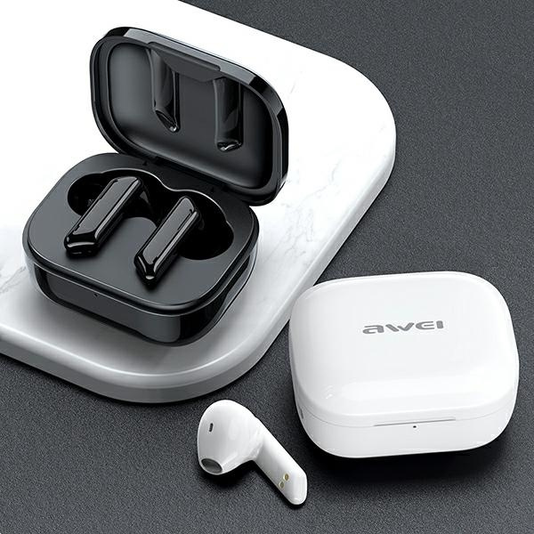 AWEI earphones Bluetooth 5.1 T36 TWS white