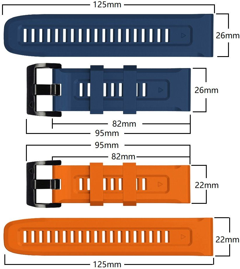 Tech-Protect Iconband Garmin Fenix 3/3 HR/5X/5X Plus/6X/6X Pro/7X Navy Blue