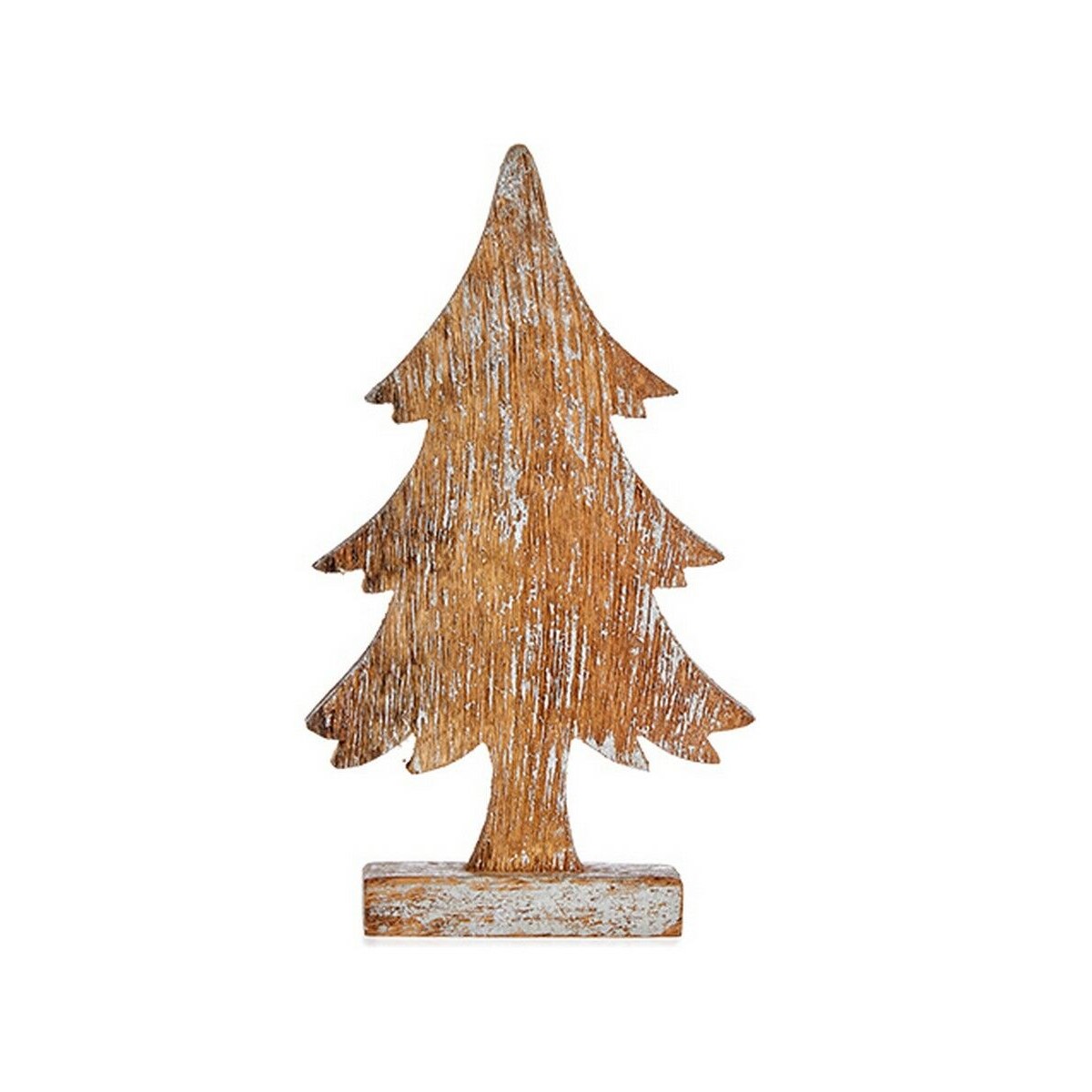 Weihnachtsbaum Braun 5 x 31 x 15 cm Silberfarben Holz
