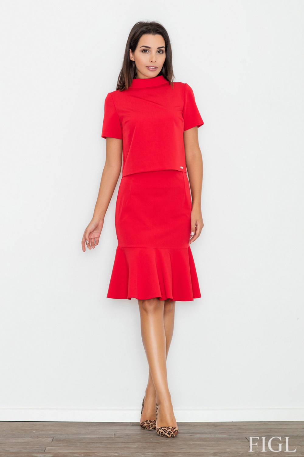  Skirt model 77056 Figl  red