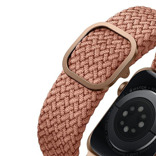UNIQ Aspen Strap Apple Watch 4/5/6/7/SE 44/45mm Braided grapefruit pink