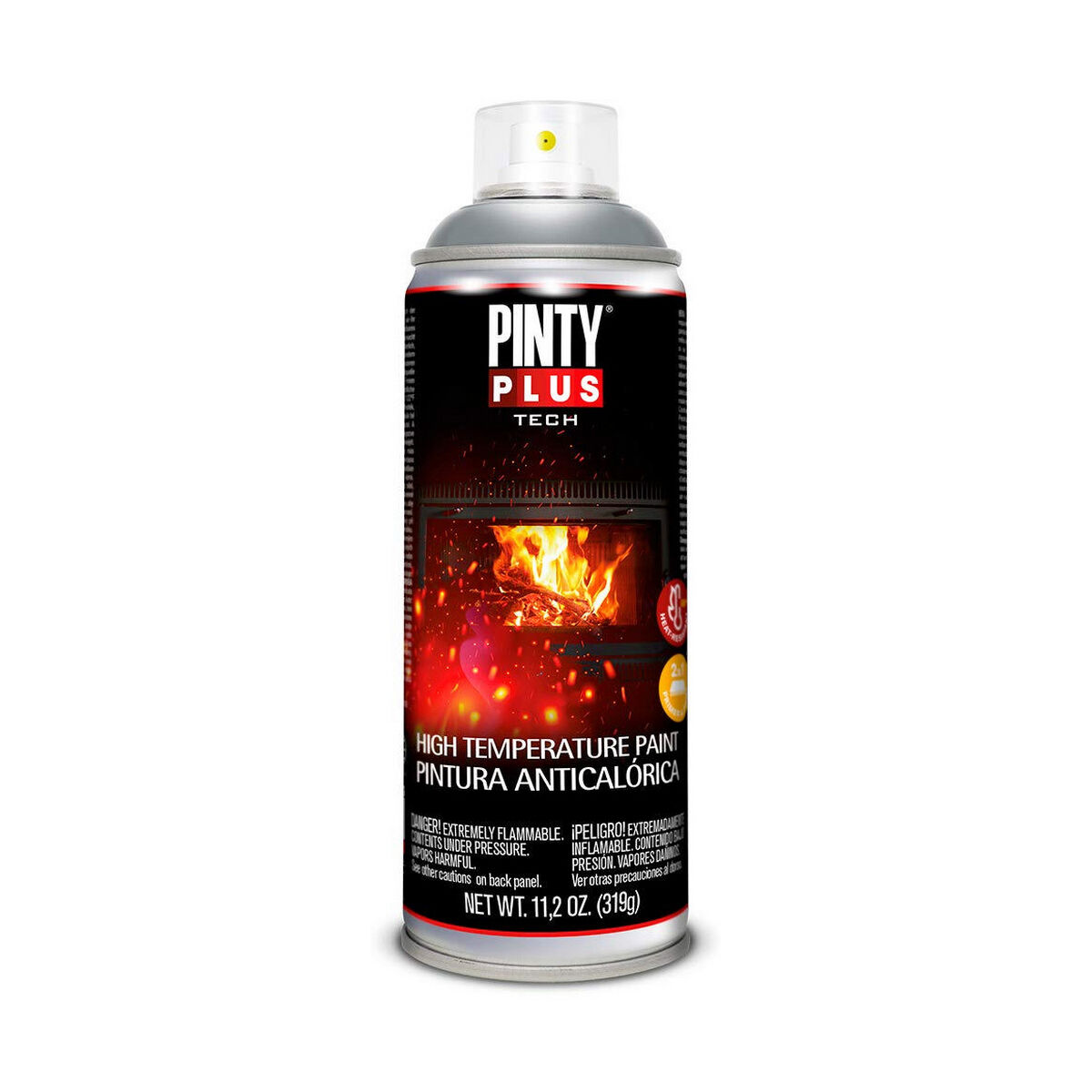 Hitzebeständige Farbe Pintyplus Tech A150 400 ml Spray Silberfarben