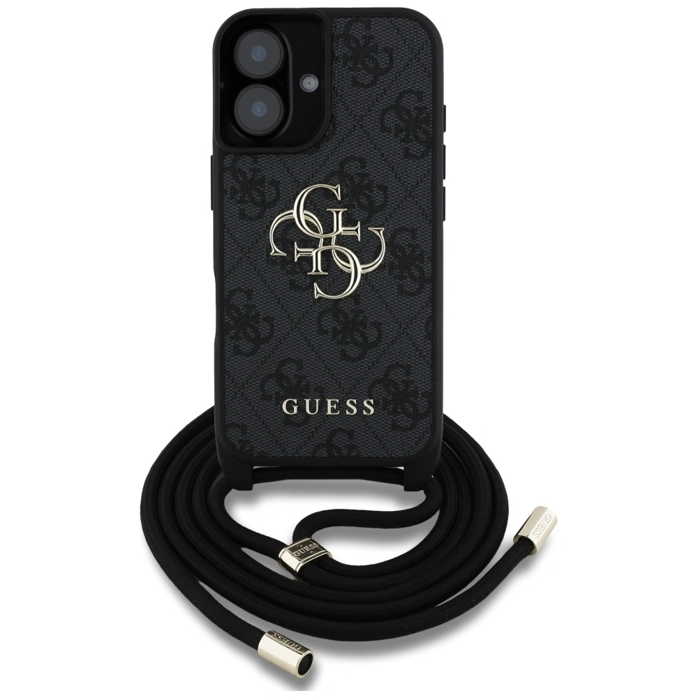 Guess 4G Big Logo Cord Stap Crossbody Apple iPhone 16 black