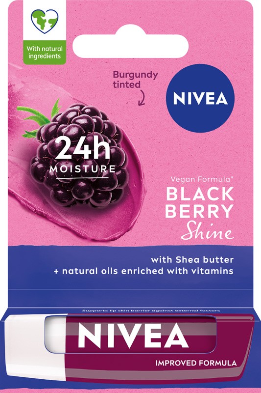 NIVEA Lip Care Pielęgnująca pomadka do ust - Blackberry Shine 4.8 g