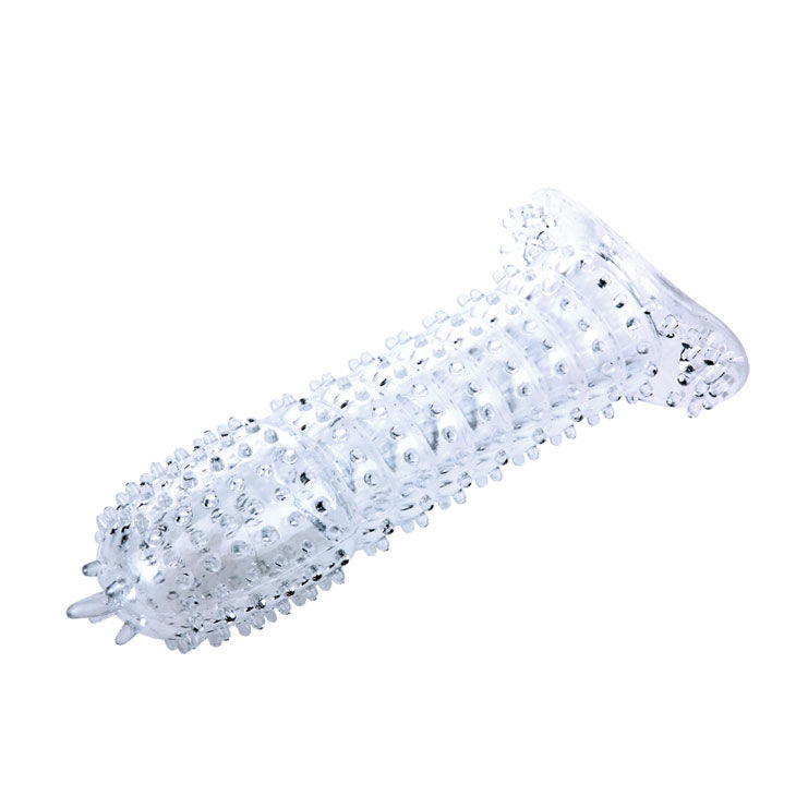 PENIS SLEEVE WITH STIMULATING POINTS CLEAR 14 CM
