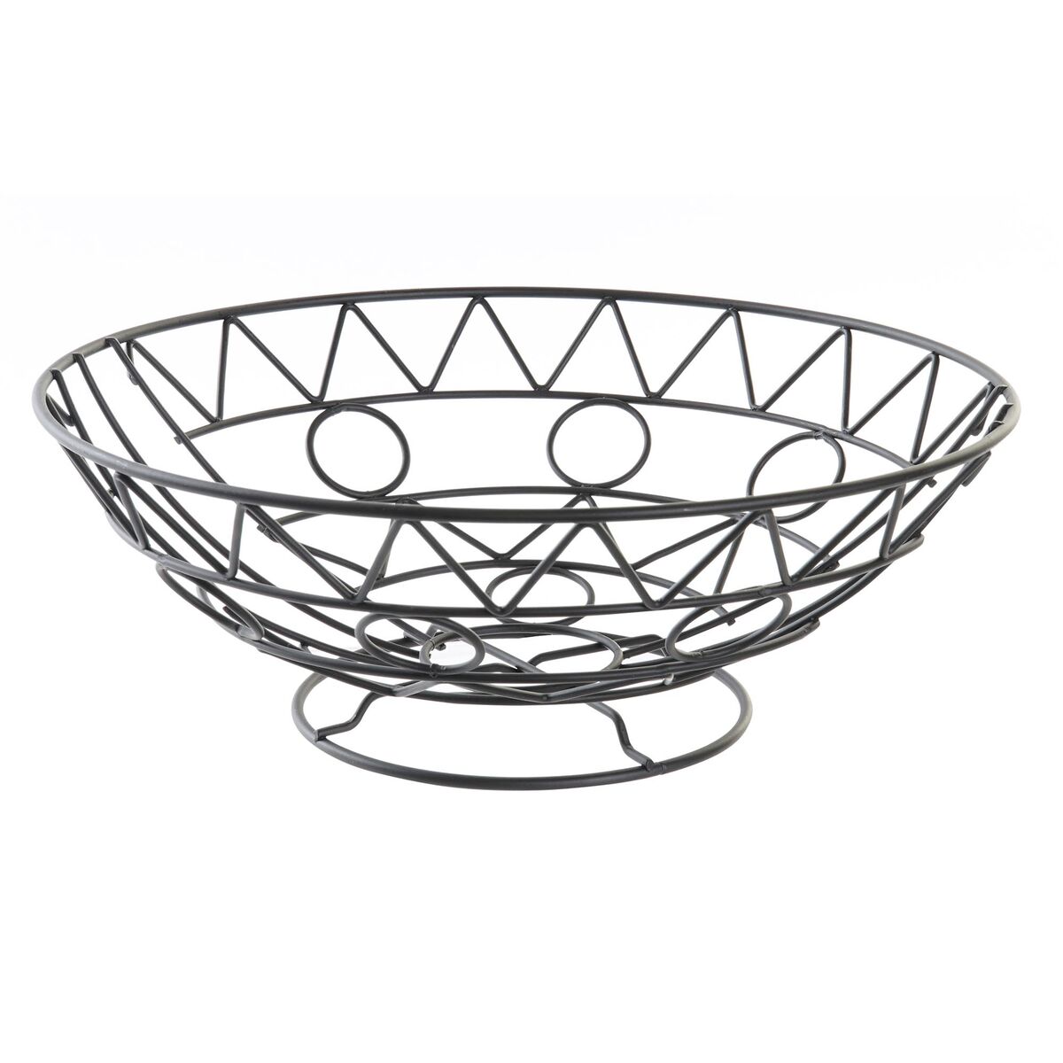 Fruit Bowl DKD Home Decor 28 x 28 x 10 cm Black Metal