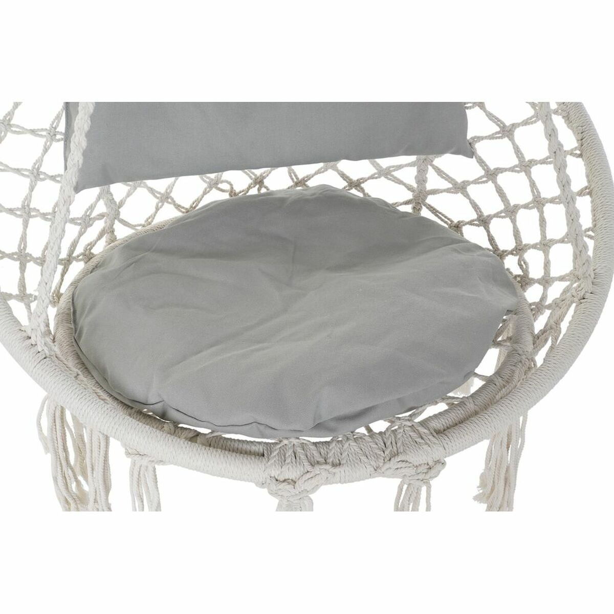Hammock DKD Home Decor Beige Polyester Cotton Bamboo (82 x 62 x 123 cm)