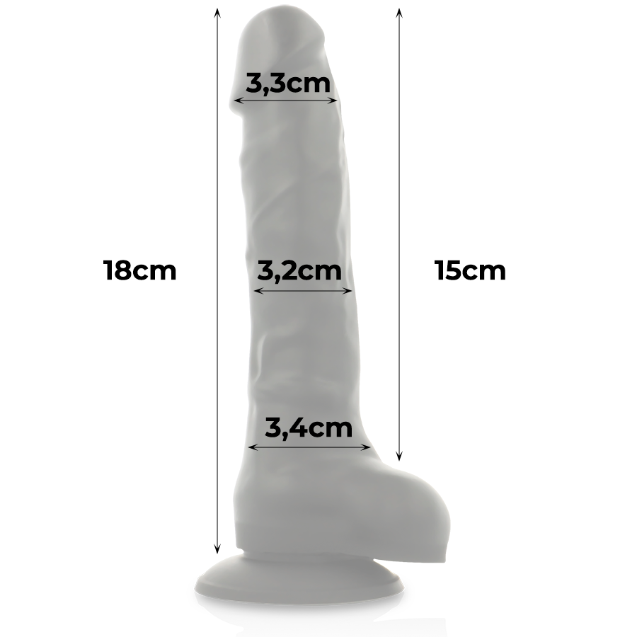 COCK MILLER SILICONE DENSITY COCKSIL ARTICULABLE BLACK 18 CM