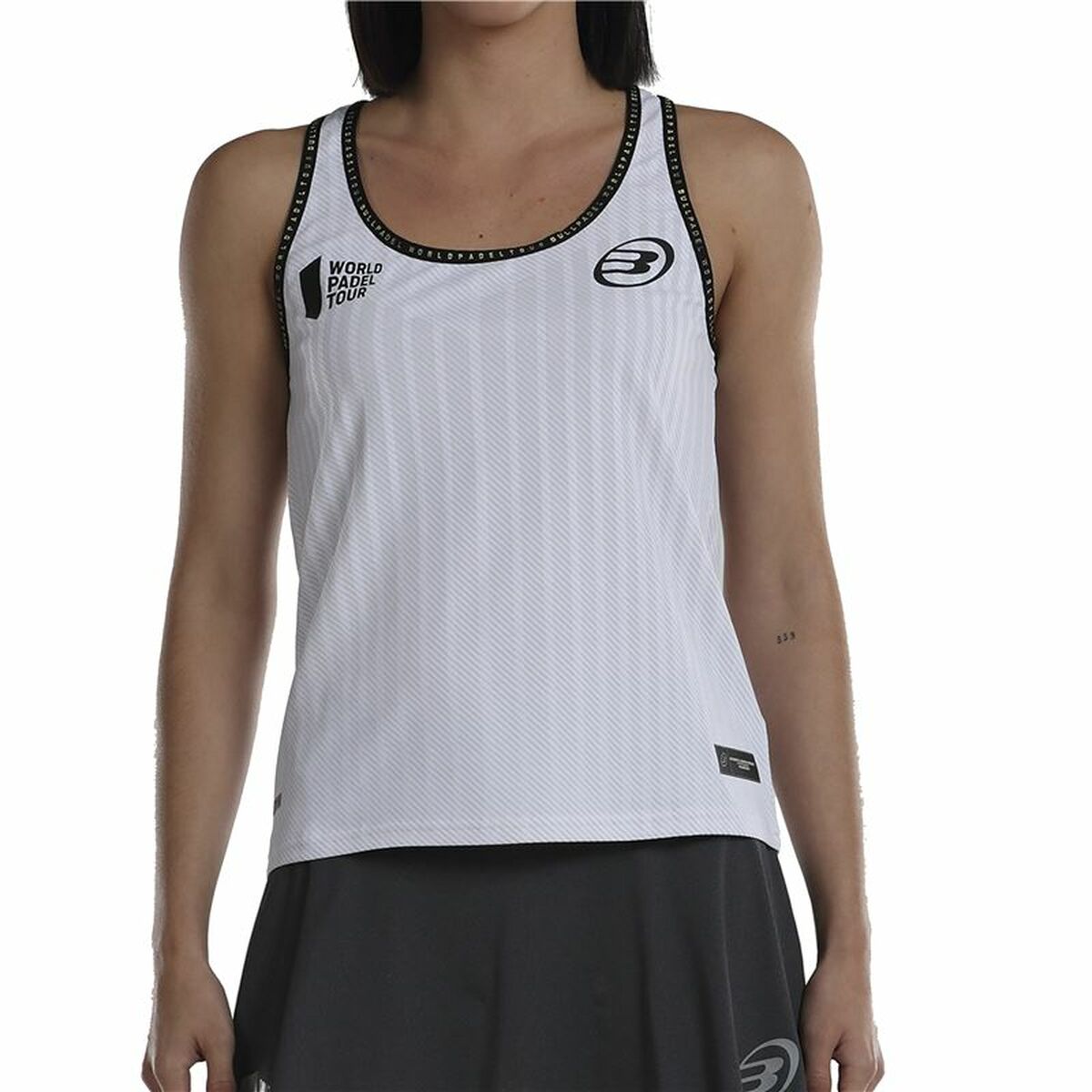 Tank Top Women Bullpadel Lugar Padel White Tank Top Women Bullpadel Lugar Padel White